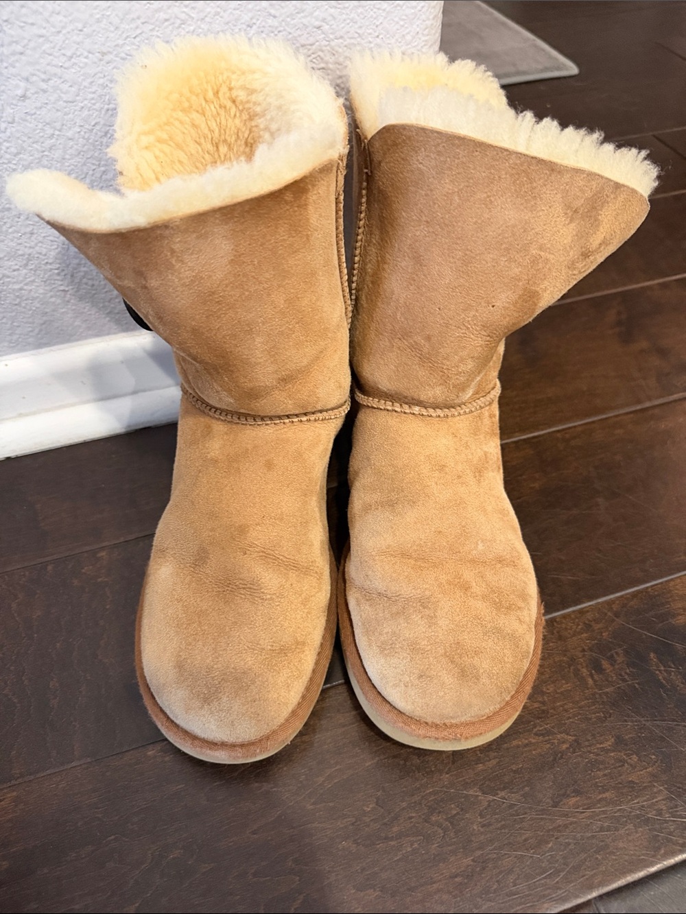 UGG Chestnut Suede Shearling Lined Short Boots